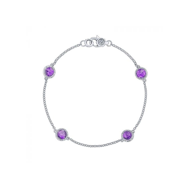 Tacori Four Station Amethyst Bracelet