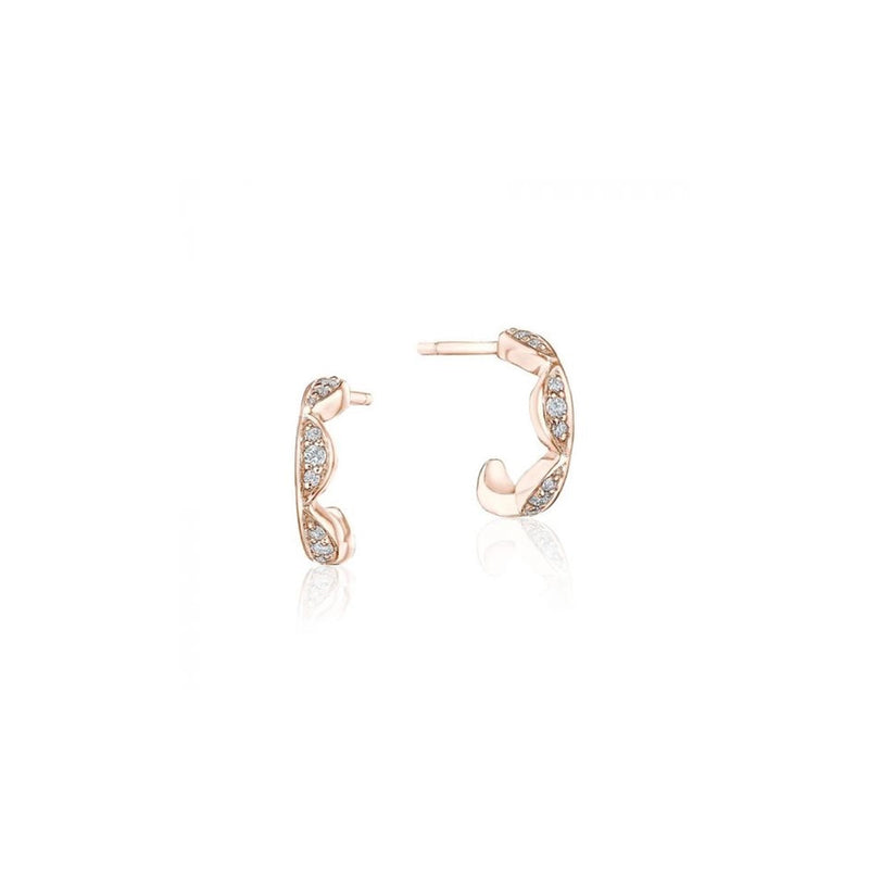 Tacori Closed Crescent Diamond Huggie Earrings