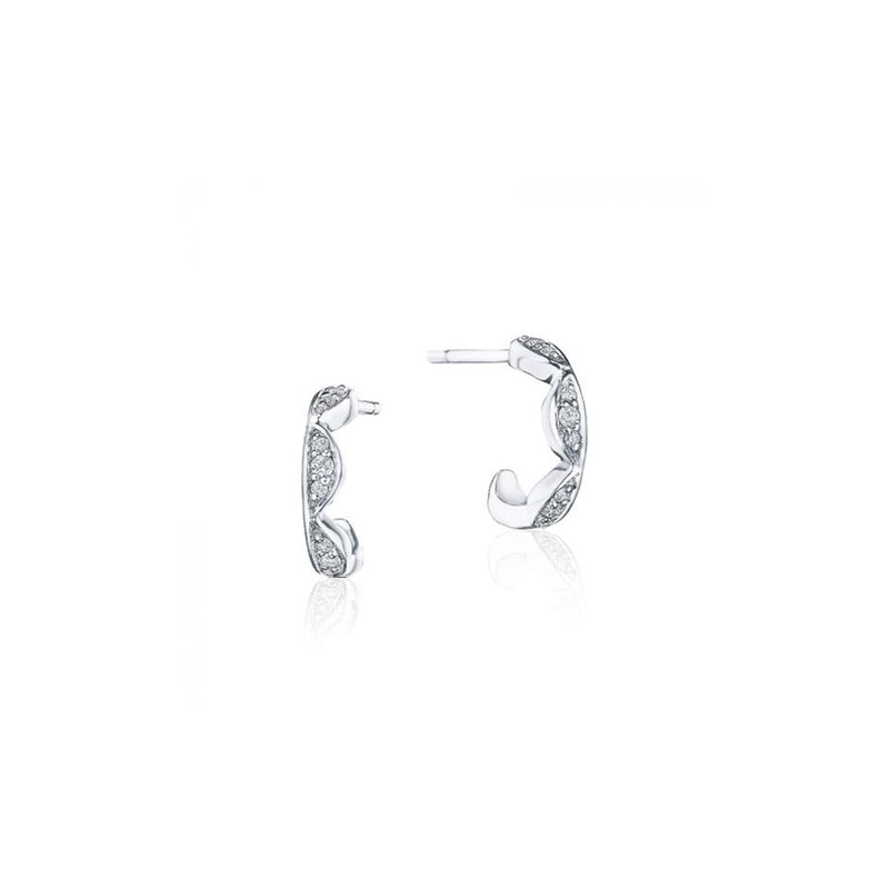 Tacori Closed Crescent Diamond Huggie Earrings