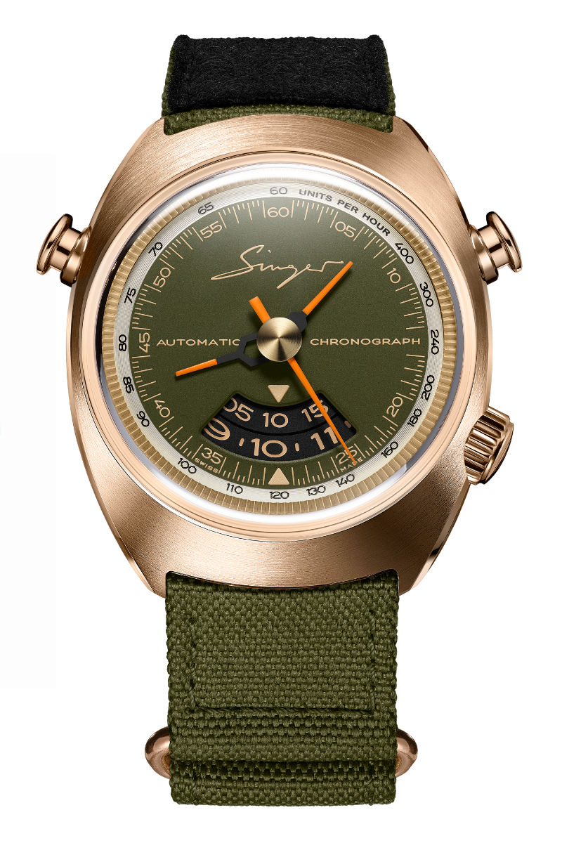 Singer Reimagined 1969 Bronze Chronograph SR203 – Topper Fine Jewelers Singer Reimagined 1969 Bronze Chronograph SR203 – Topper Fine Jewelers