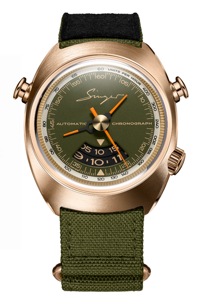 Singer Reimagined 1969 Bronze Chronograph SR203 – Topper Fine Jewelers Singer Reimagined 1969 Bronze Chronograph SR203 – Topper Fine Jewelers