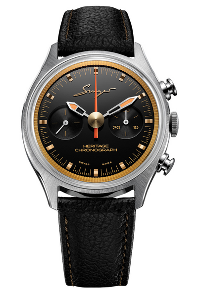 Singer Reimagined Heritage Chronograph Piano Black SR601 – Topper Singer Reimagined Heritage Chronograph Piano Black SR601 – Topper