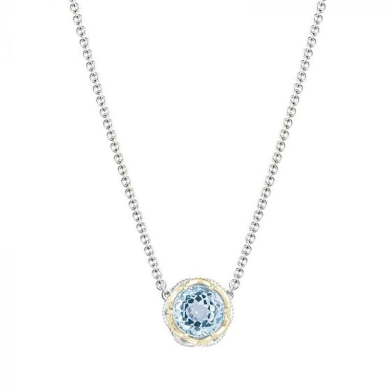 Tacori Crescent Station Sky Blue Topaz Pendant Necklace