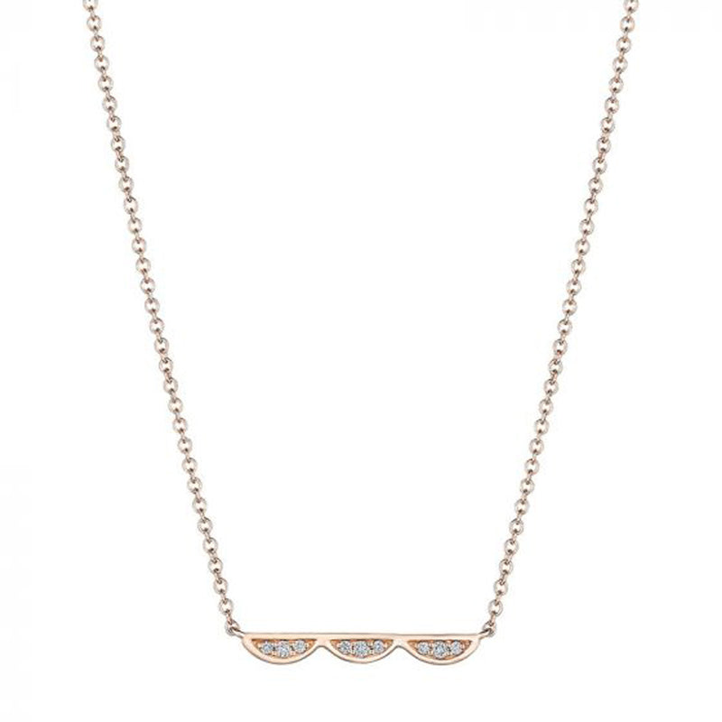 Tacori Closed Three Crescents Diamond Necklace