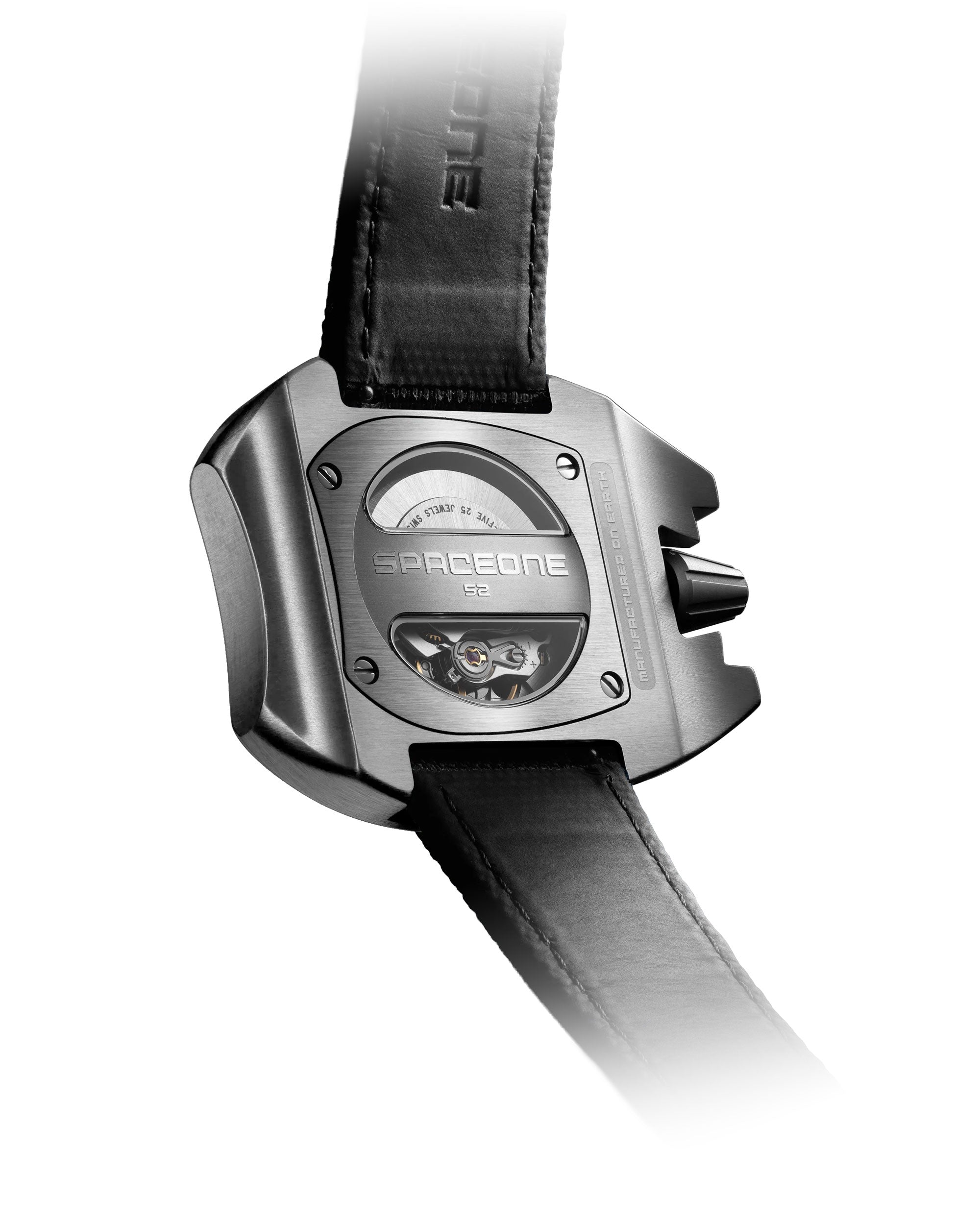 SpaceOne Jumping Hour Stainless Steel Purple
