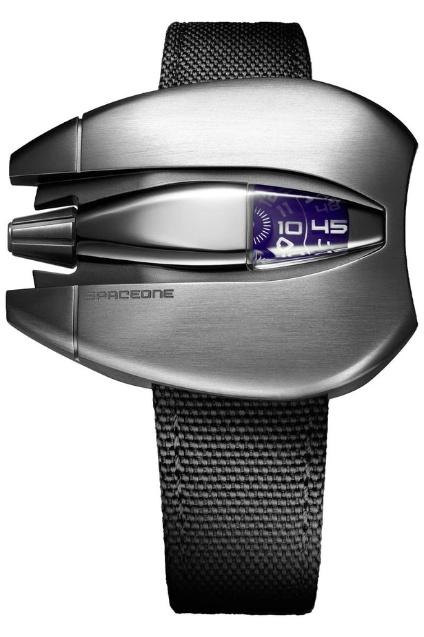 SpaceOne Jumping Hour Stainless Steel Purple