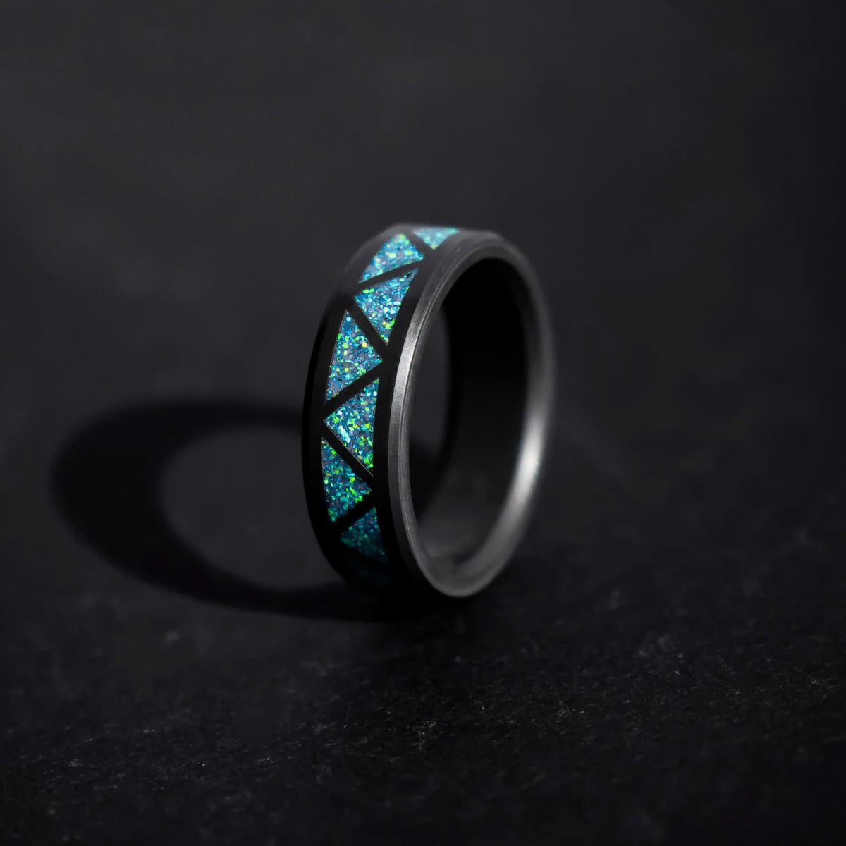 Elysium Black Diamond Ares Blue Opal Triangle Pattern Inlay