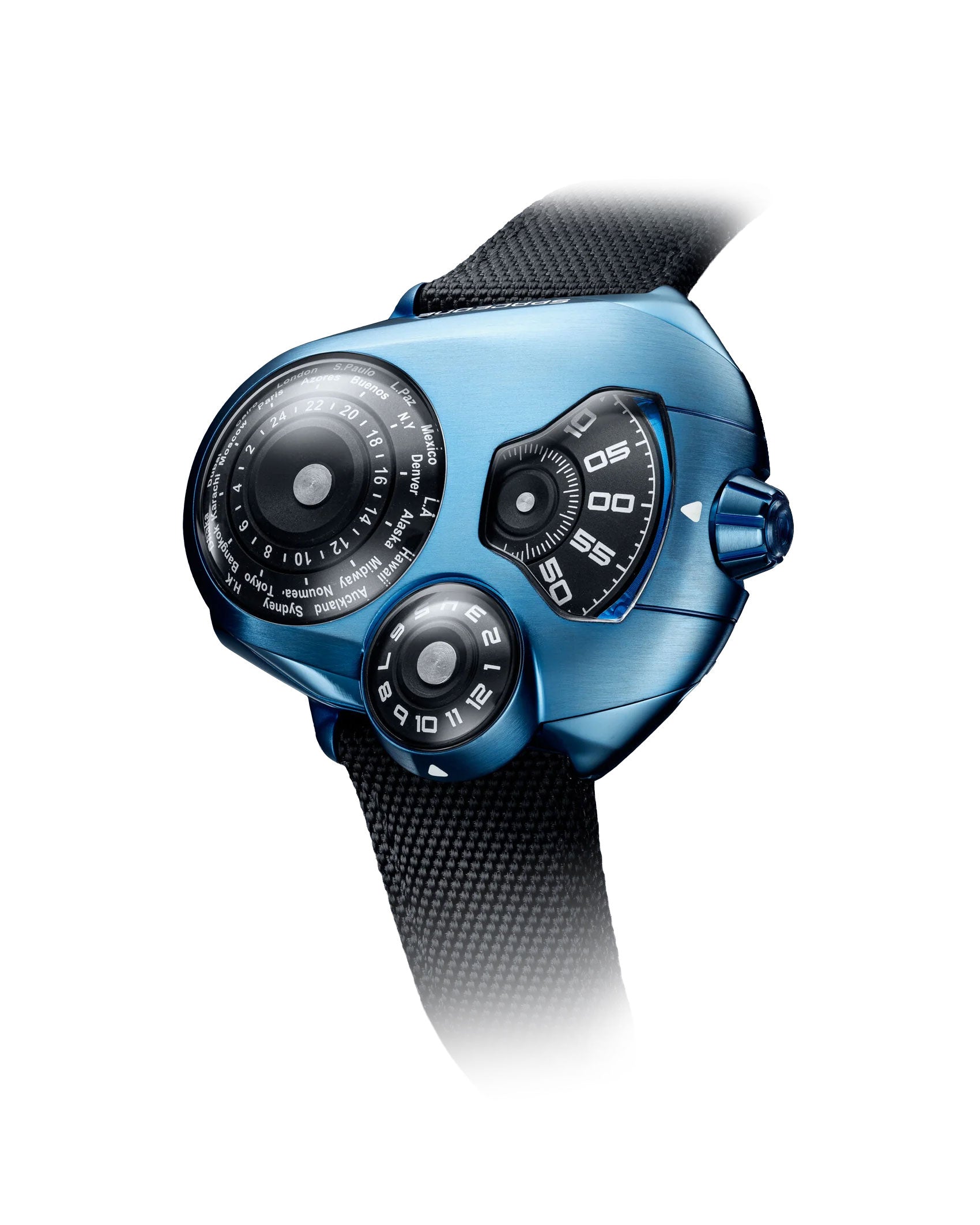 SpaceOne Worldtimer Blue Titanium s1-wt-blu