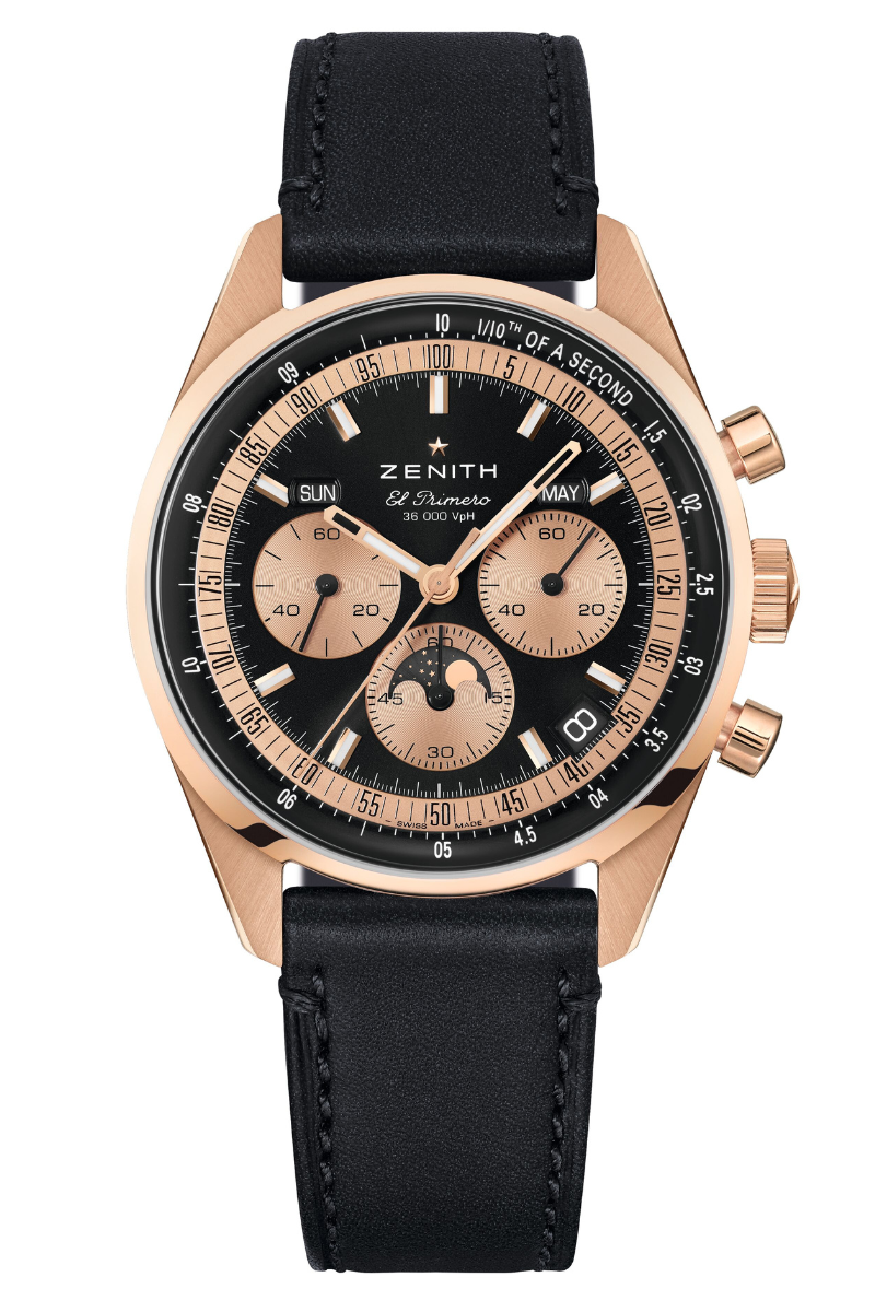 Zenith Chronomaster Original Triple Calendar 18k Rose Gold 18.3400.3610/21.C911