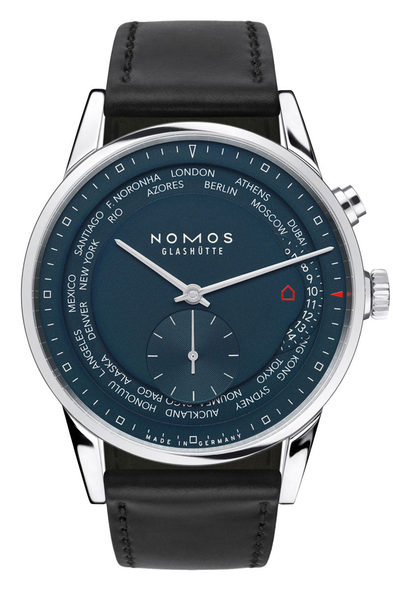 Nomos Glashütte Zürich Worldtimer Midnight Blue 807