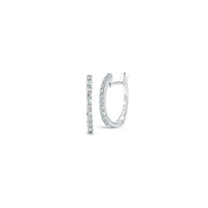 Roberto Coin Huggy Earrings with Micropave Diamonds 000466AWERX0