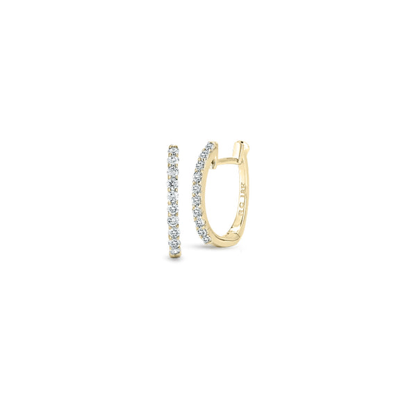 Roberto Coin Huggy Earrings with Micropave Diamonds 000466AYERX0