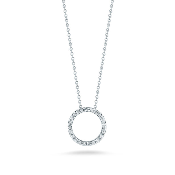 Roberto Coin Circle Pendant with Diamonds 001258AWCHX0