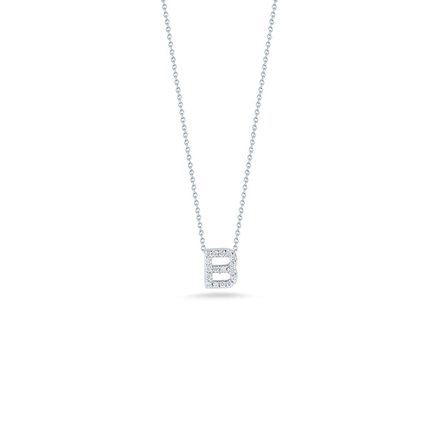 Roberto Coin Tiny Treasures Diamond Love Letter “B” Necklace