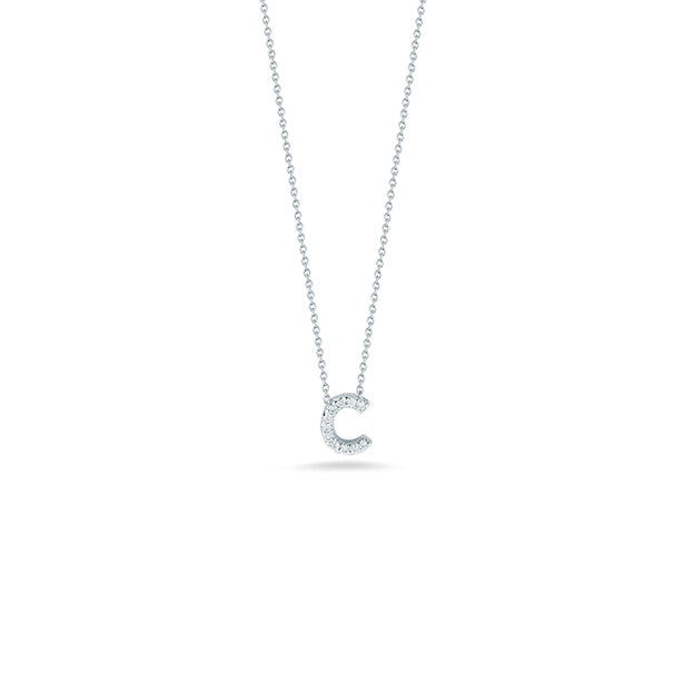 Roberto Coin Tiny Treasures Diamond Love Letter “C” Necklace