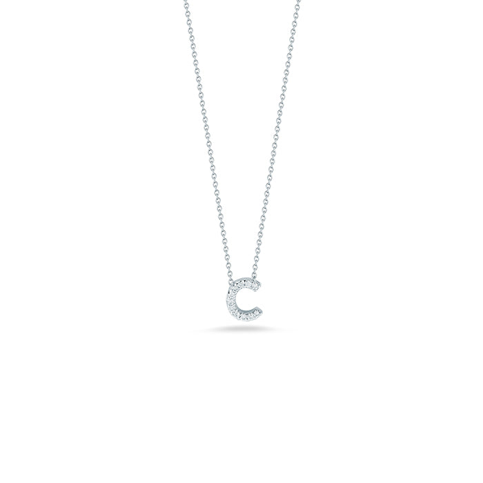 Roberto Coin Tiny Treasures Diamond Love Letter “C” Necklace