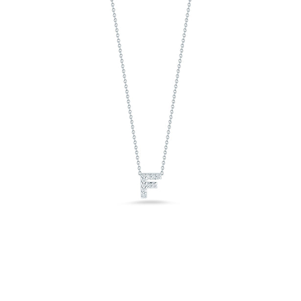 Roberto Coin Tiny Treasures Diamond Love Letter “F” Necklace