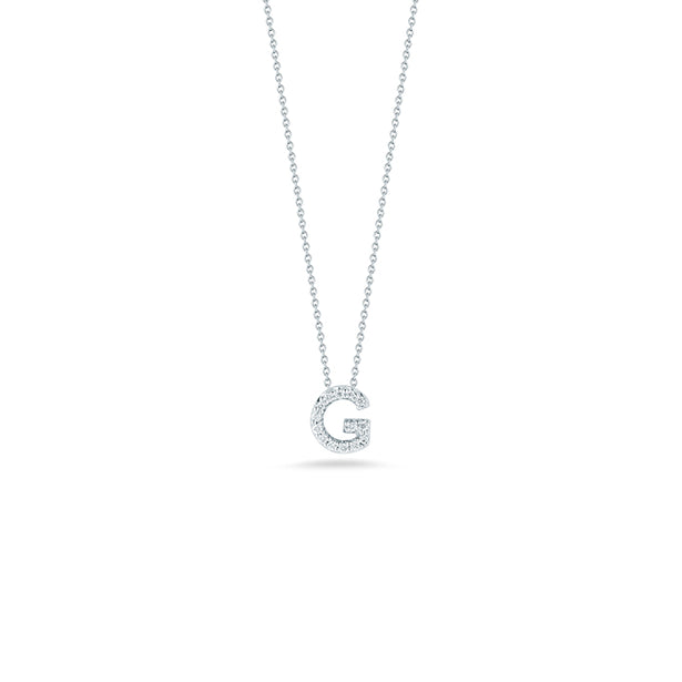 Roberto Coin Tiny Treasures Diamond Love Letter “G” Necklace