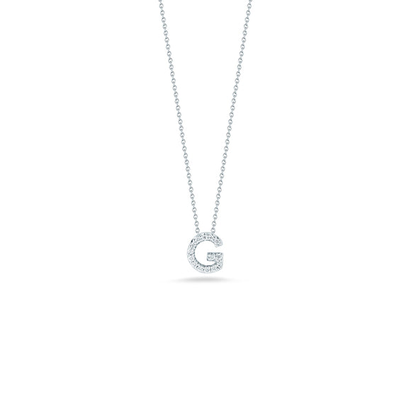 Roberto Coin 18KT Gold Love Letter G Pendant with Diamonds 001634AWCHXG