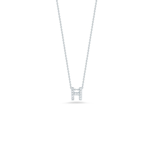 Roberto Coin Tiny Treasures Diamond Love Letter “H” Necklace