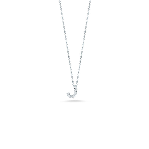 Roberto Coin Tiny Treasures Diamond Love Letter “J” Necklace