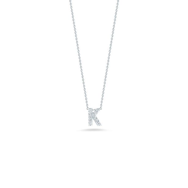 Roberto Coin Tiny Treasures Diamond Love Letter “K” Necklace