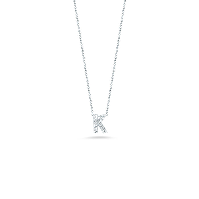 Roberto Coin Tiny Treasures Diamond Love Letter “K” Necklace