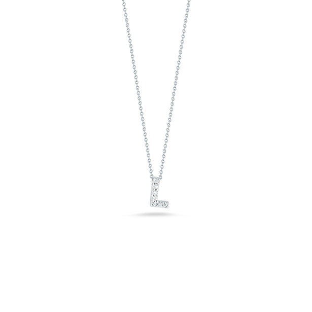 Roberto Coin Tiny Treasures Diamond Love Letter “L” Necklace