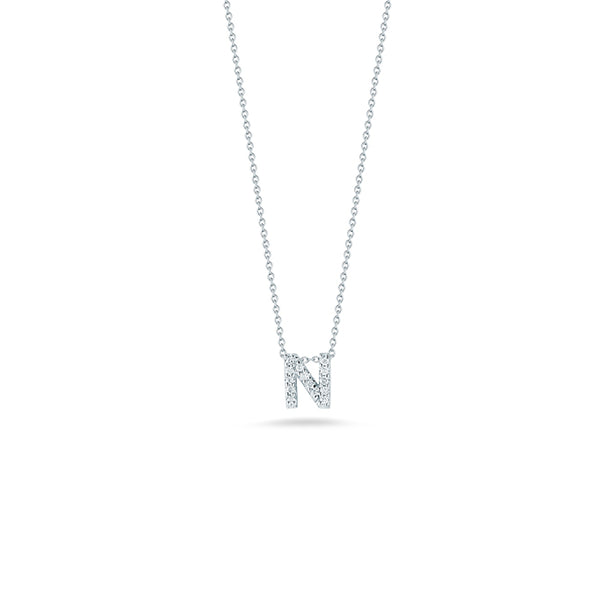 Roberto Coin Tiny Treasures Diamond Love Letter “N” Necklace