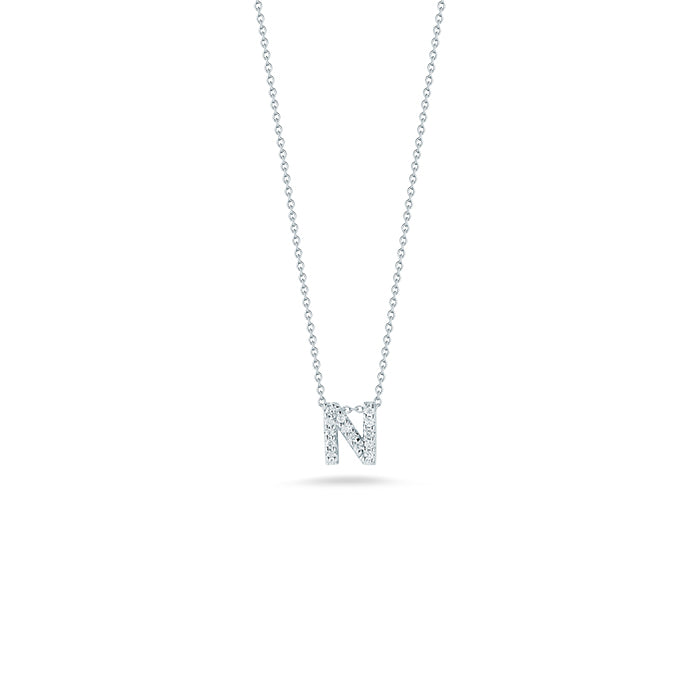 Roberto Coin Tiny Treasures Diamond Love Letter “N” Necklace