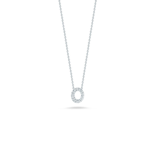 Roberto Coin Tiny Treasures Diamond Love Letter “O” Necklace