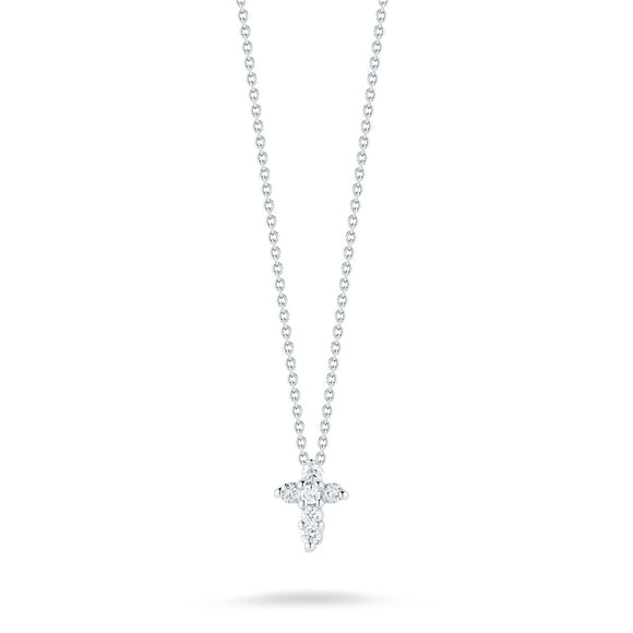 Roberto Coin Baby Cross Pendant with Diamonds 001883AWCHX0