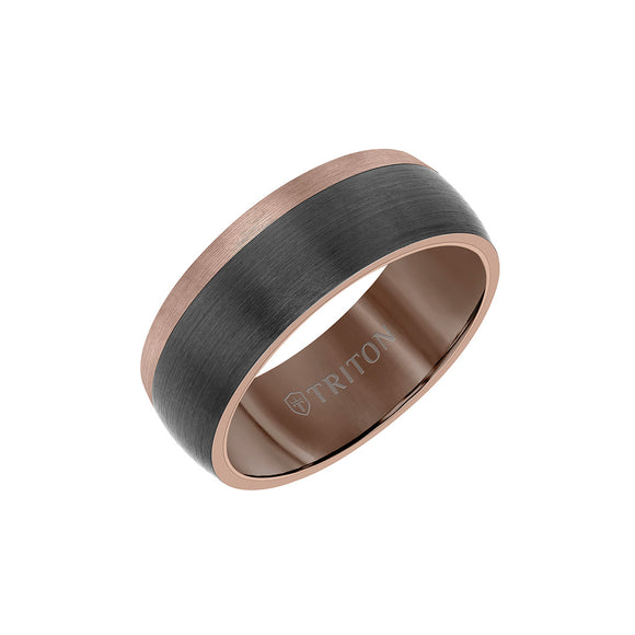 Triton Espresso Tungsten Carbide Ring 11-6170BRCC8-G