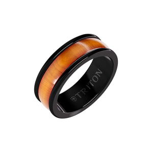 Triton Black Tungsten Carbide Ring 11-6189BCD8-G