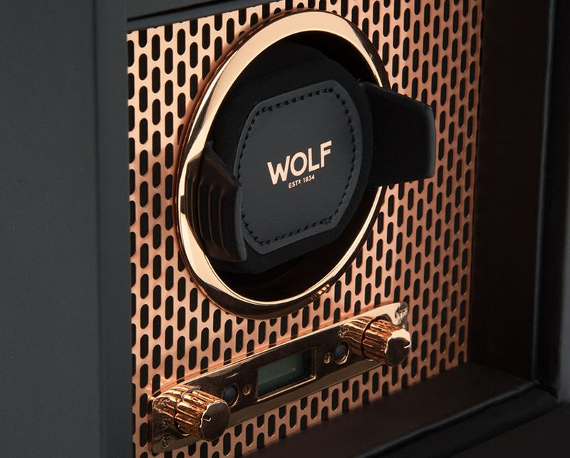 Wolf Axis Single Watch Winder with Storage