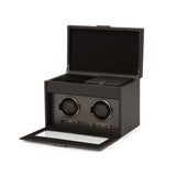 Wolf Axis Double Watch Winder with Storage