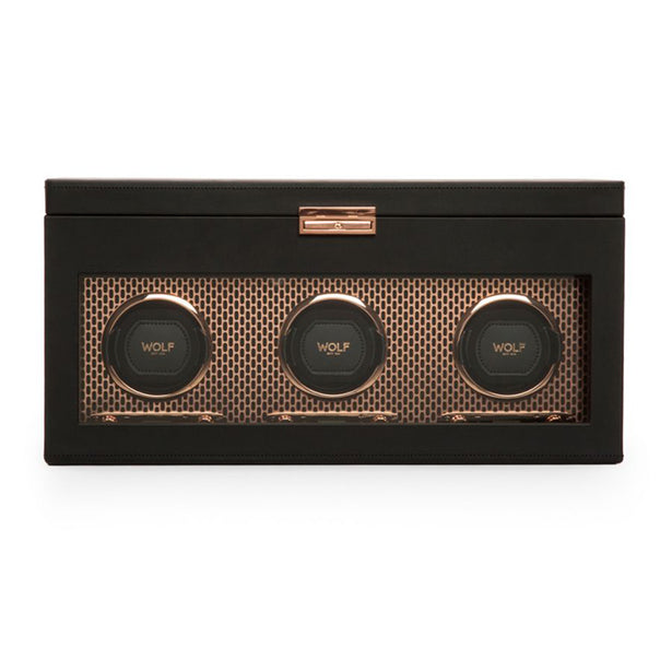 Wolf Axis Triple Watch Winder with Storage