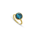 Marco Bicego Jaipur & London Blue Topaz Yellow Gold Ring AB586-TPL01-Y