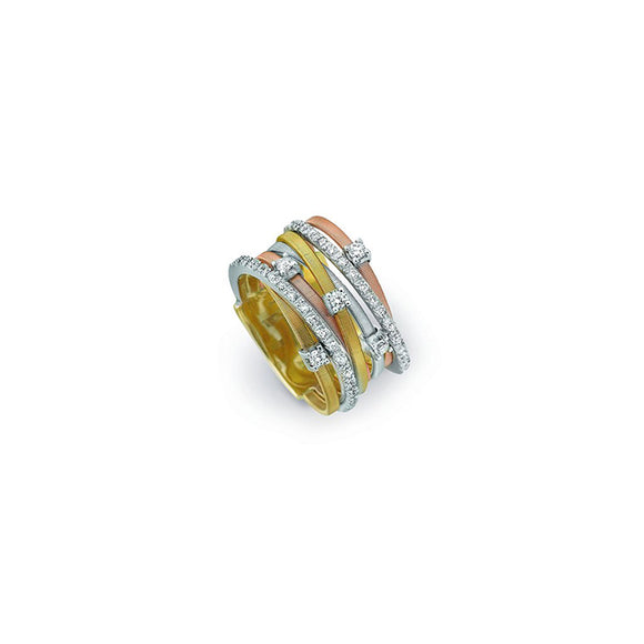 Marco Bicego Goa Yellow, White and Rose Gold Ring AG277-B2-3C