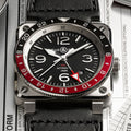 Bell & Ross BR03-93 GMT Black BR0393-BL-ST/SCA