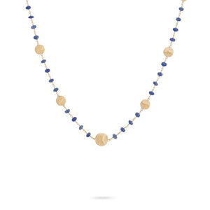 Marco Bicego Africa Precious Blue Sapphire & Yellow Gold Necklace CB2281-L-ZB01
