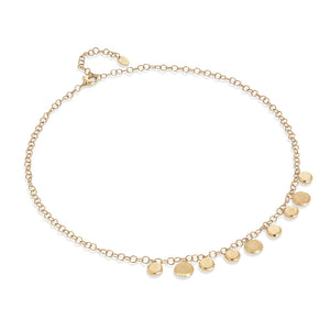 Marco Bicego Jaipur 18K Yellow Gold Engraved and Polished Charm Half-Collar Necklace CB2639 Y LI