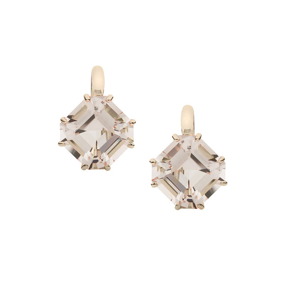 Goshwara Gossip Rock Crystal Square Emerald Cut Earrings JE0031-RC