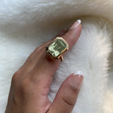 Goshwara Manhattan Prasiolite Emerald Cut Bezel Set Ring JR0206-PS-Y