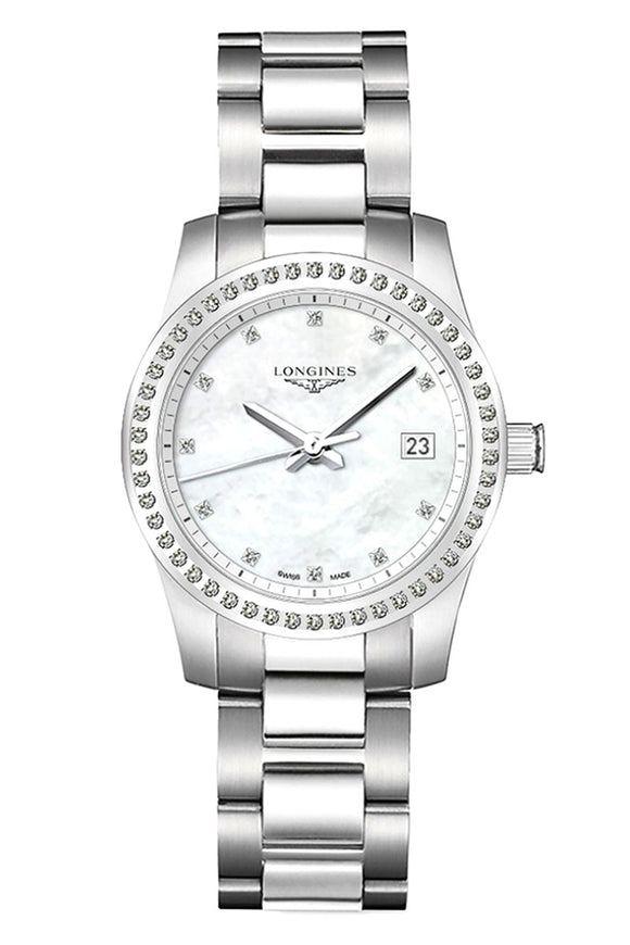 Longines Conquest Mother of Pearl Diamond Ladies L3.300.0.87.6