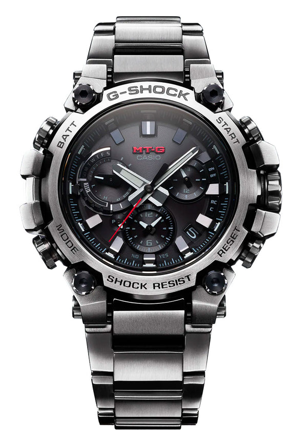 G-Shock MT-G Silver with Black Partial IP MTG-B3000D-1A – Topper