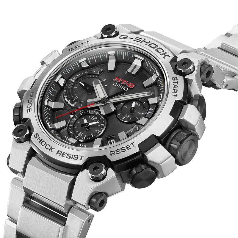 G-Shock MT-G Silver with Black Partial IP MTG-B3000D-1A