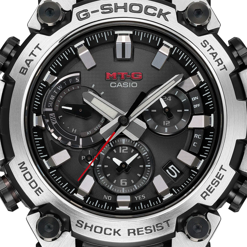 G-Shock MT-G Silver with Black Partial IP MTG-B3000D-1A