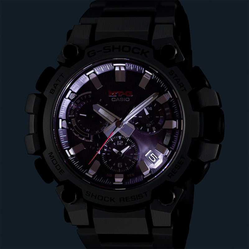 G-Shock MT-G Silver with Black Partial IP MTG-B3000D-1A