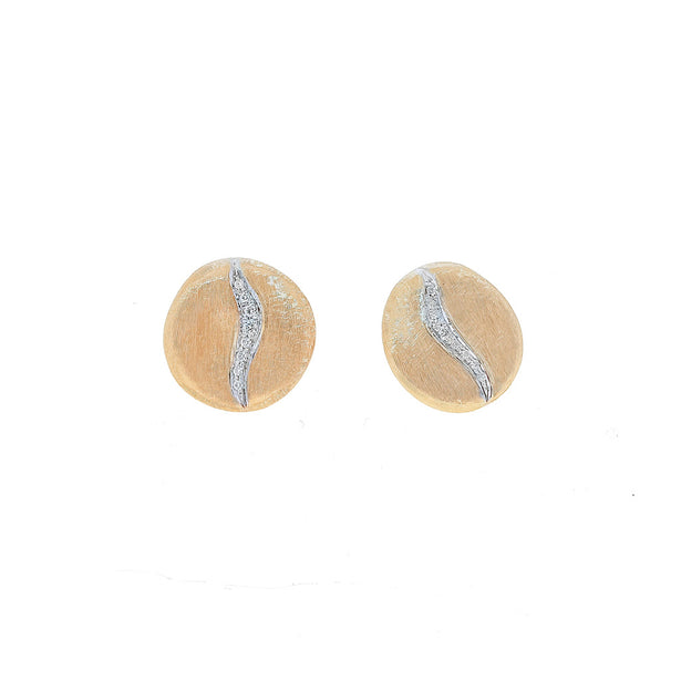 Marco Bicego Jaipur 18K Yellow Gold and Diamond Accent Small Stud Earrings OB1767 B2 YW